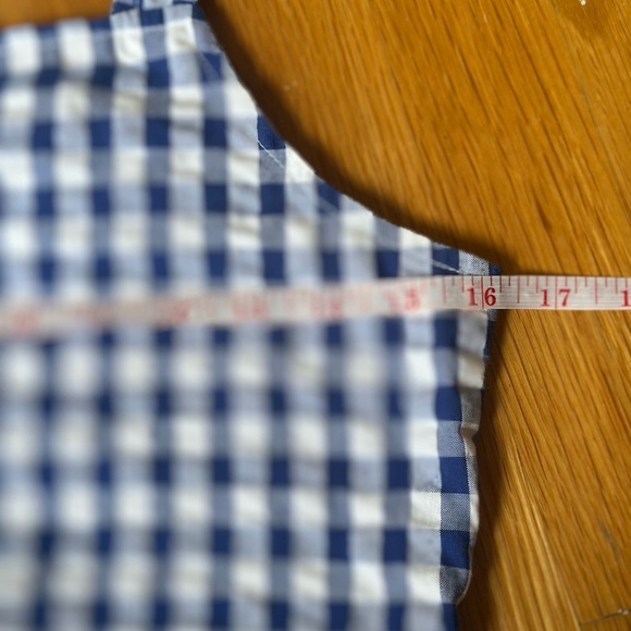 Kelly’s Kids Girls Blue Gingham Dress Size 16 Tie Waist Spaghetti Strap Dress - Picture 4 of 7